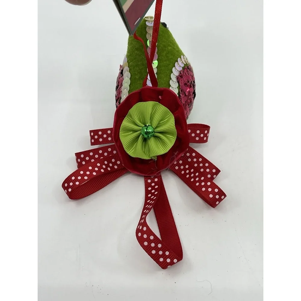 Lot Of 2 Cracker Barrel Bird Felt Christmas Ornaments Sequins 4